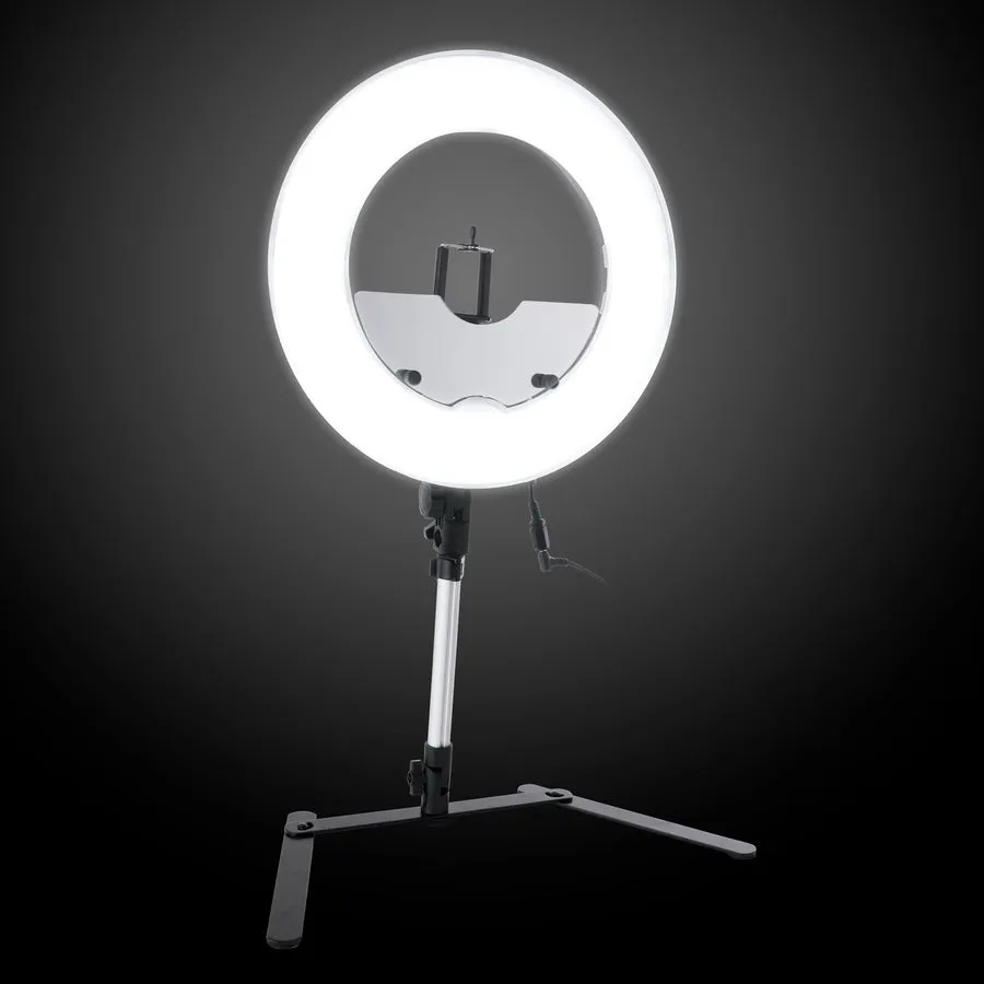 13.5-Inch Desktop Dimmable LED Vanity Studio Ring Light with Stand, Bag and Accessories