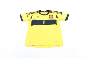 Adidas Embroidered Logo Spain Iker Casillas Soccer Jersey