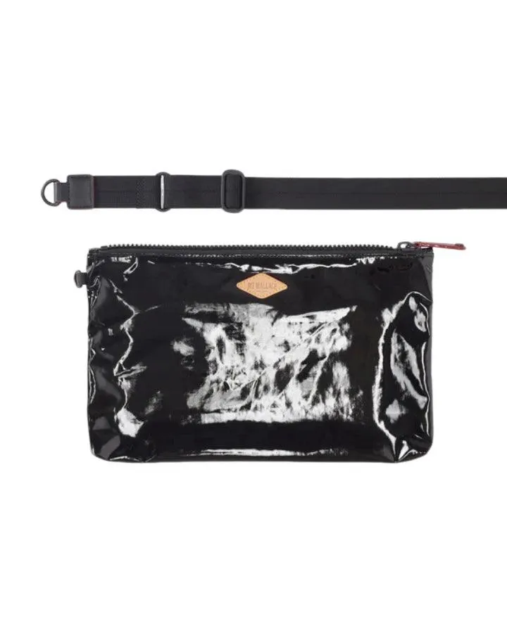 Black Lacquer Med Sutton Deluxe Handbag