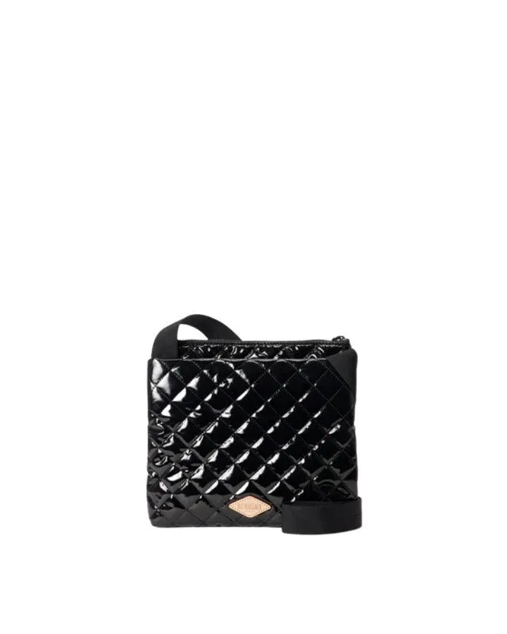 Black Lacquer Metro Flat Crossbody