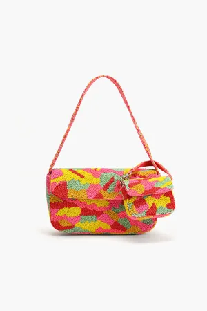 Candy Kaleidoscope Beadwork Shoulder Bag with a Mini Me Bag