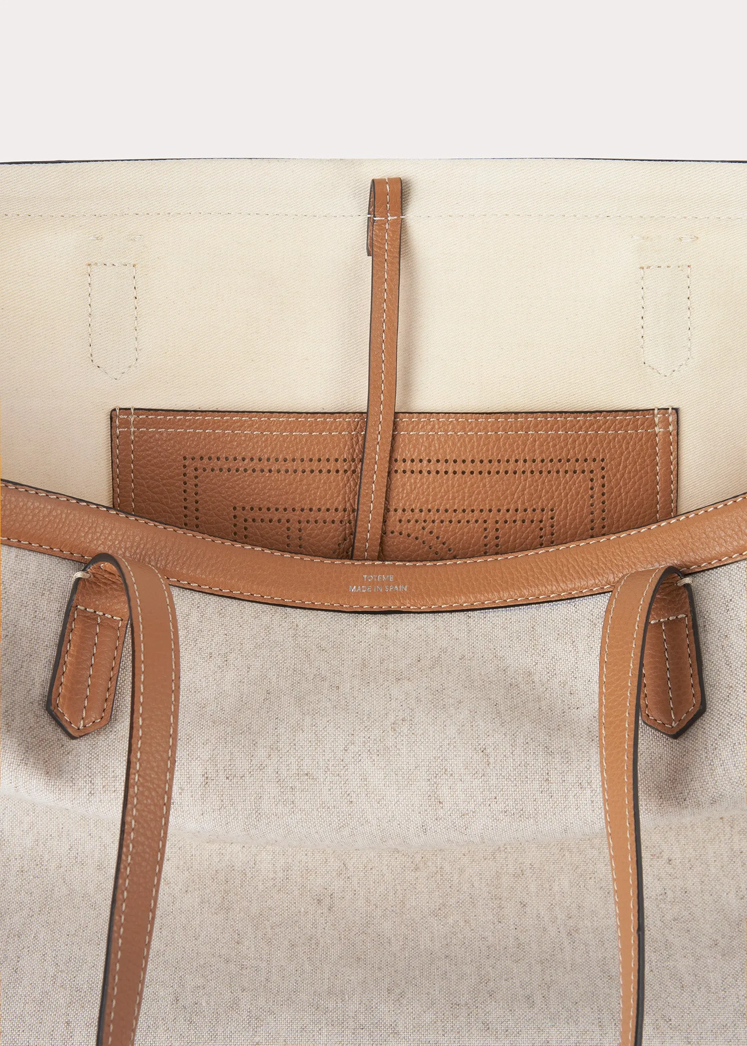 Canvas travel tote ecru/tan