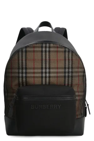 CHECKED FABRIC BACKPACK