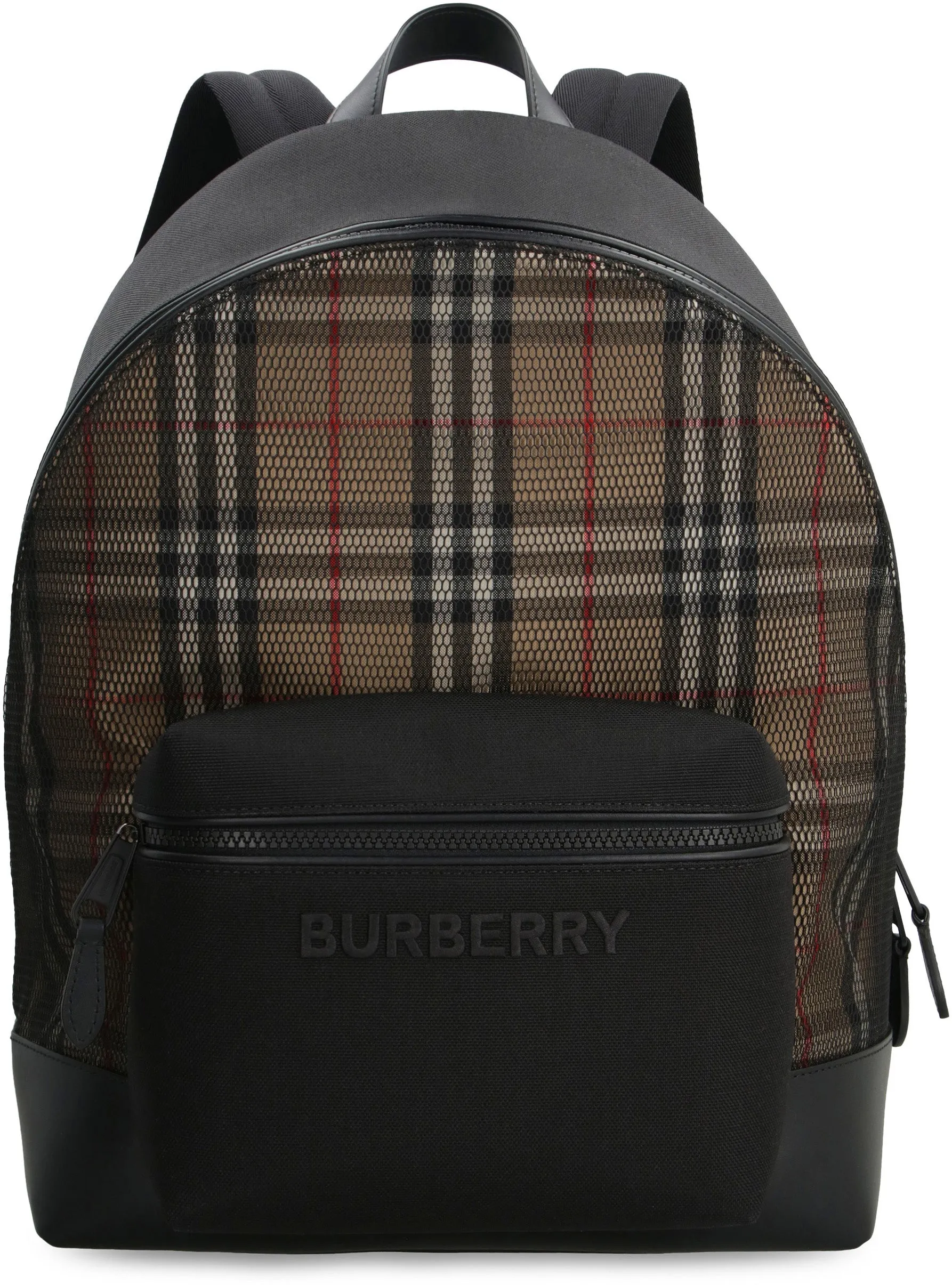 CHECKED FABRIC BACKPACK