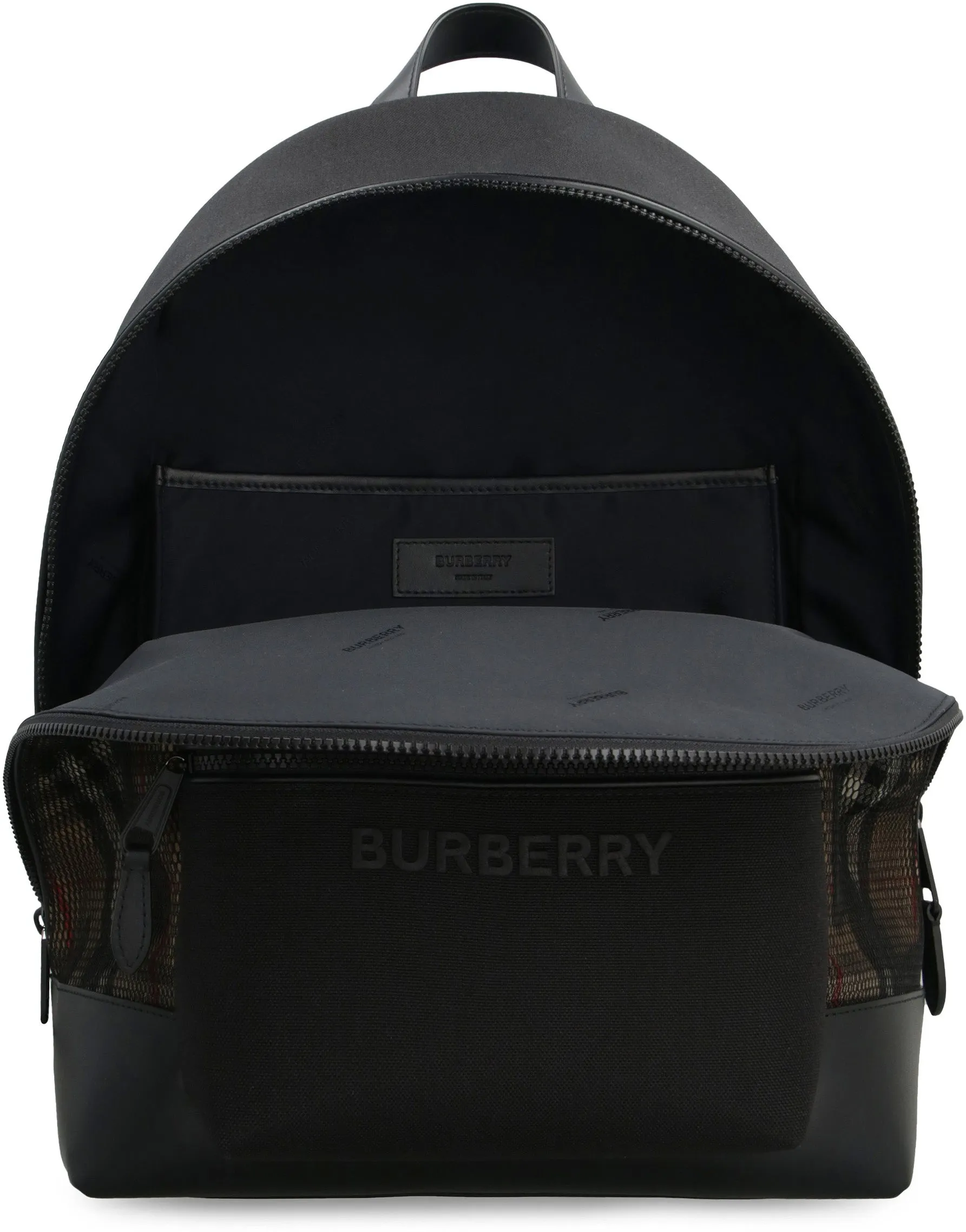 CHECKED FABRIC BACKPACK