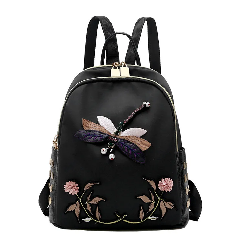 Chinese Style Embroidery Waterproof Large Capacity Ultra-light Chinese Leisure Travel Backpack