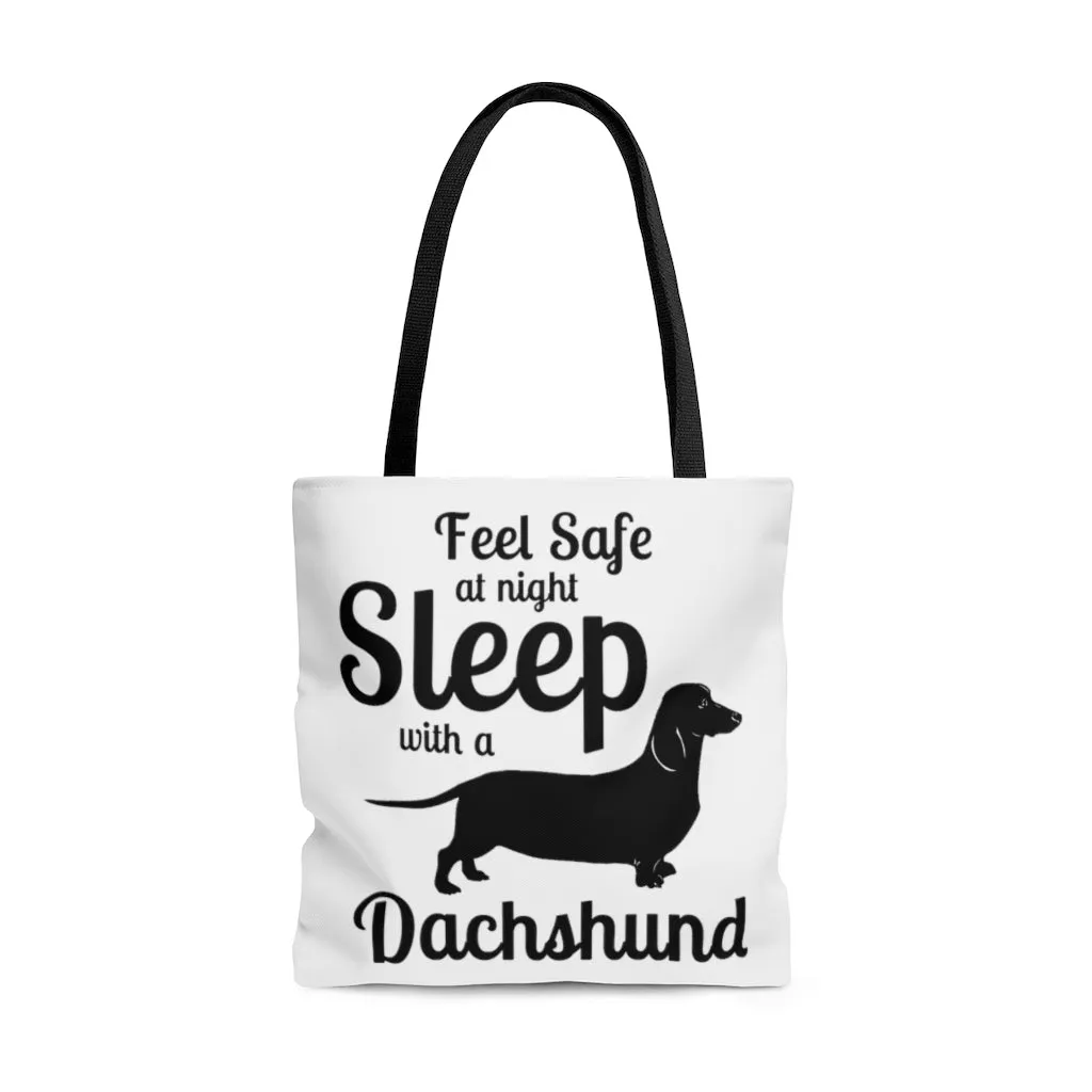 Dachshund Feel Safe at Night Tote Bag - Free Shipping