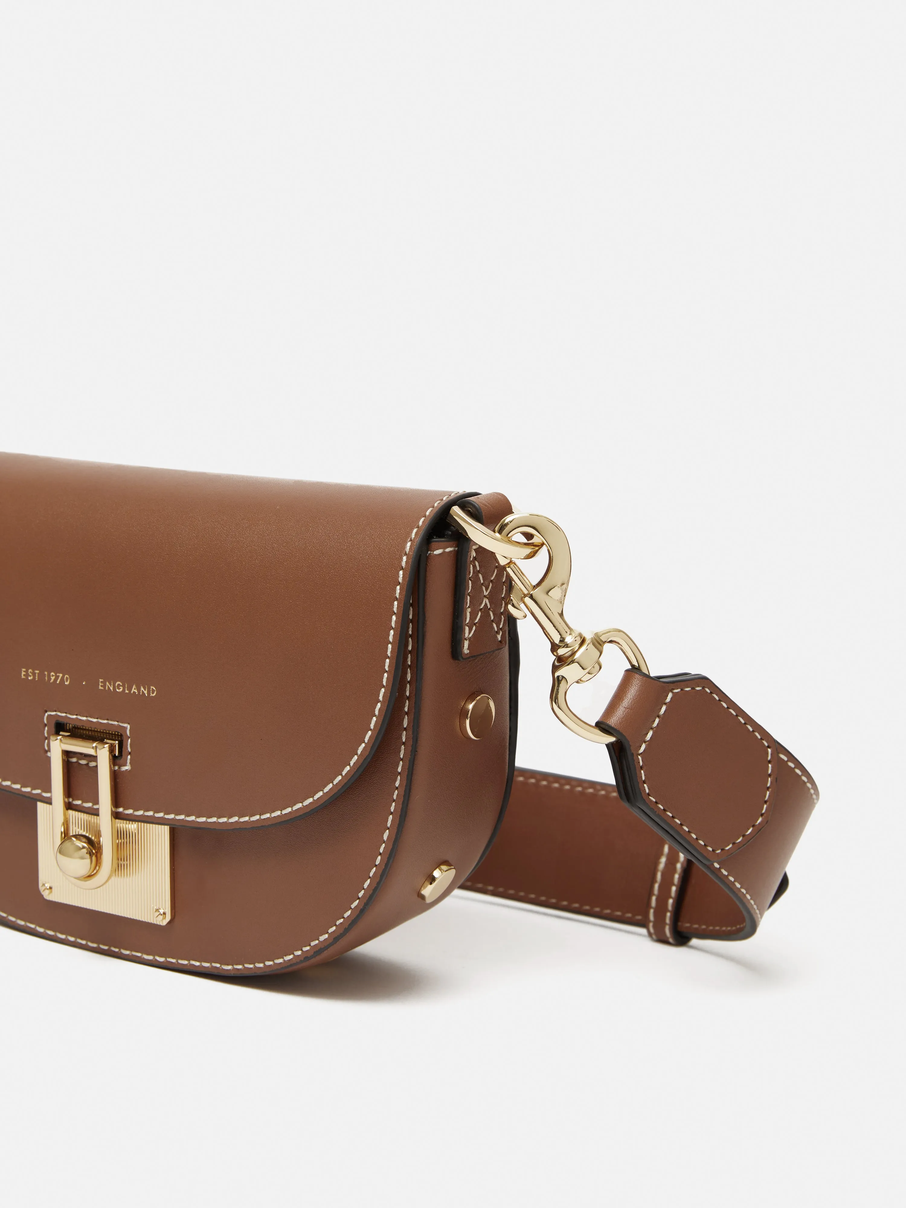 Denbigh Studded Leather Bag | Tan