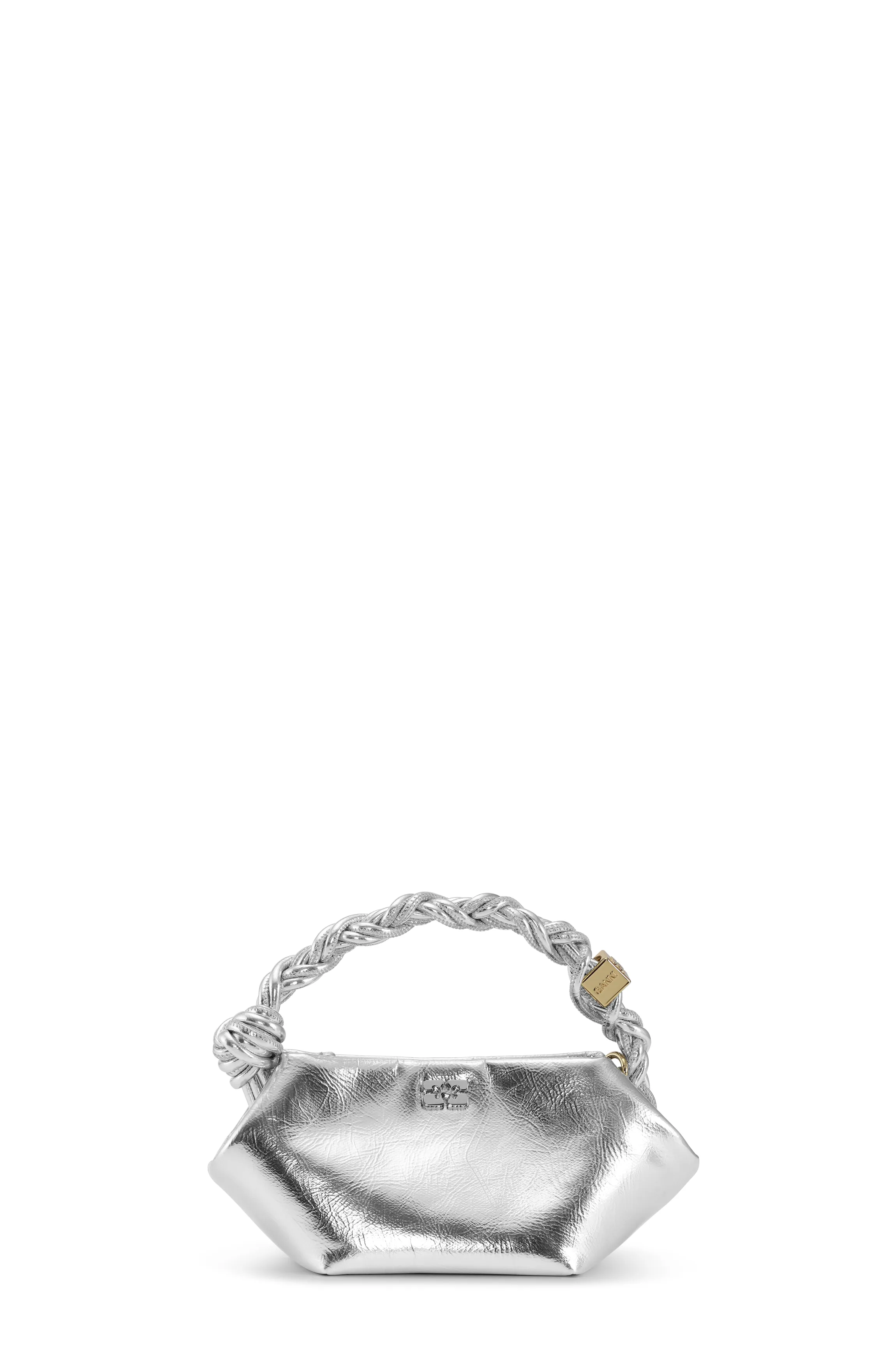 Ganni Bou Bag Mini Metallic - Silver