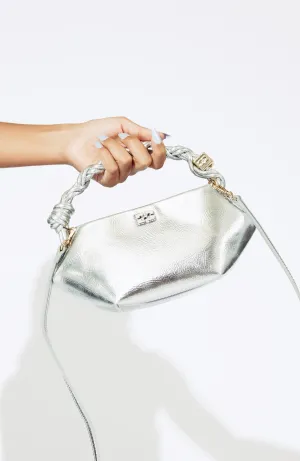 Ganni Bou Bag Mini Metallic - Silver