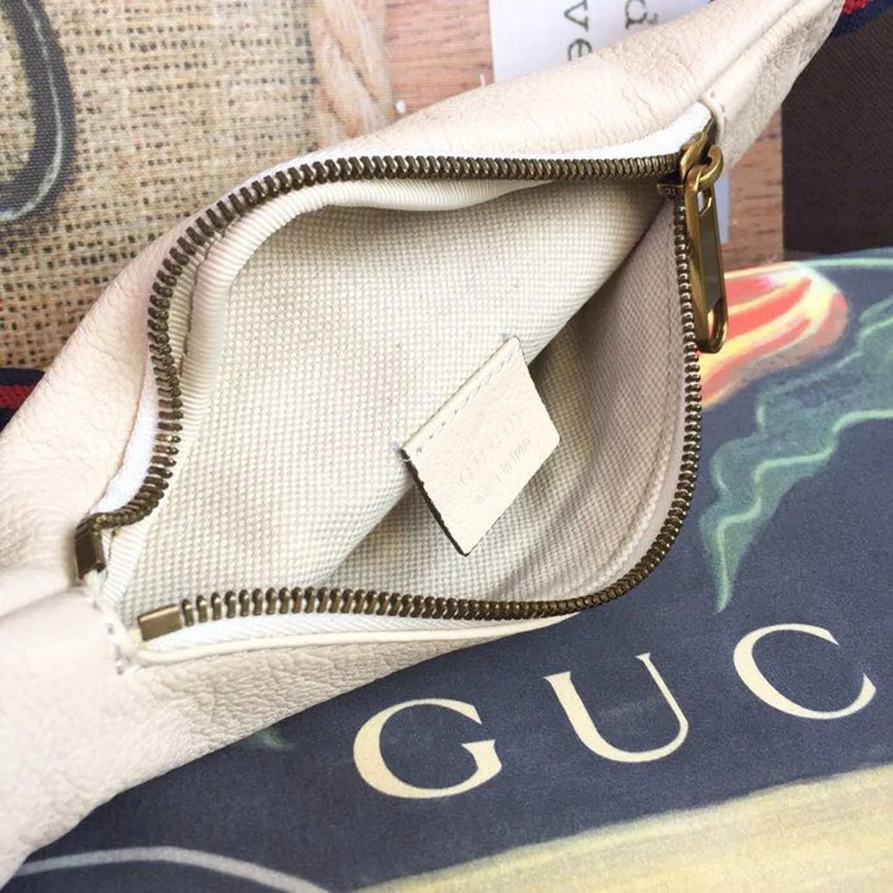 gg Print Waist Belt Bag White For Women And Men 11in/27cm gg 527792