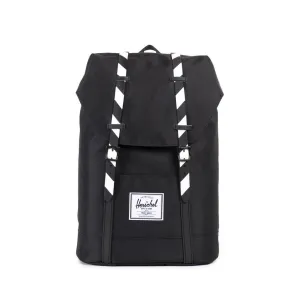 Herschel Supply Co. - Retreat Backpack, Black/Black Stripe Rubber