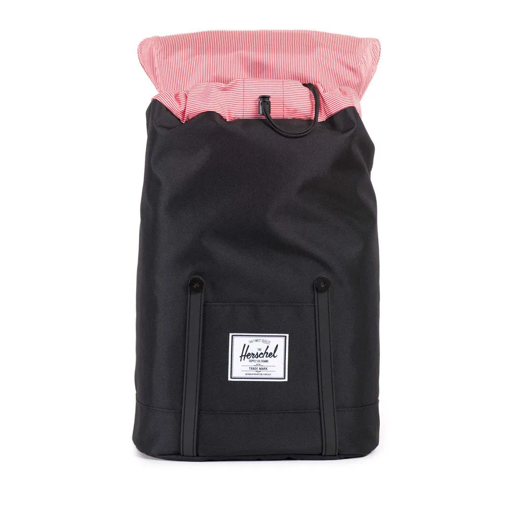 Herschel Supply Co. - Retreat Backpack, Black/Black Stripe Rubber