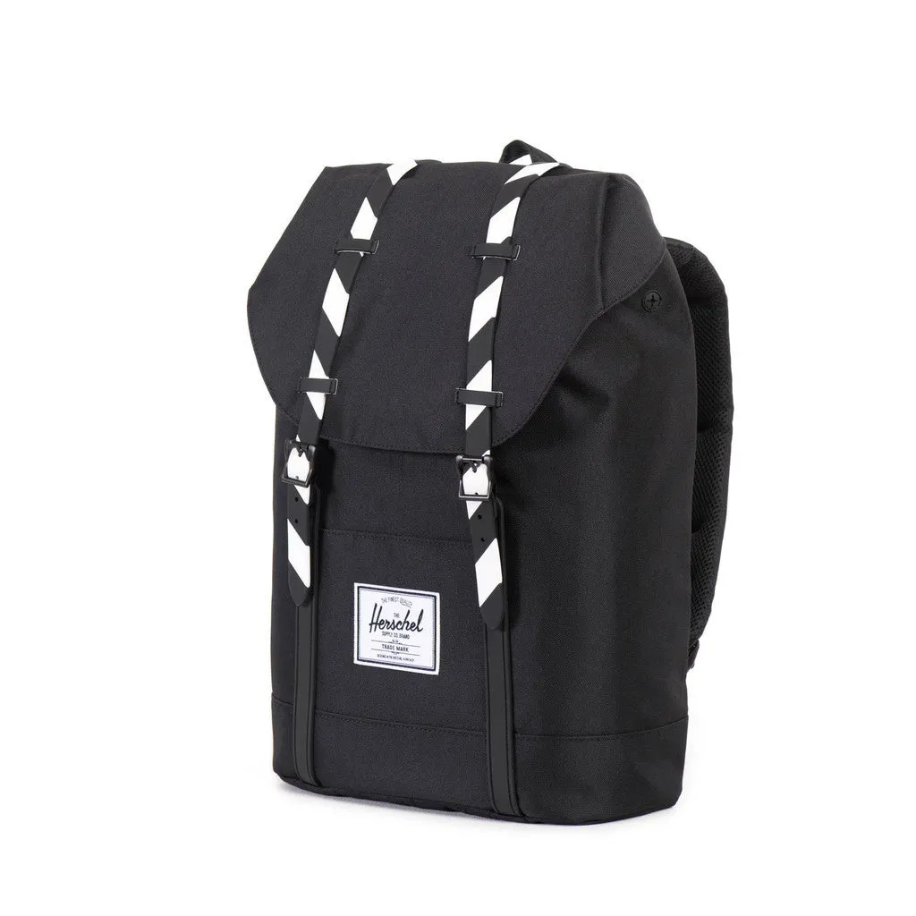 Herschel Supply Co. - Retreat Backpack, Black/Black Stripe Rubber