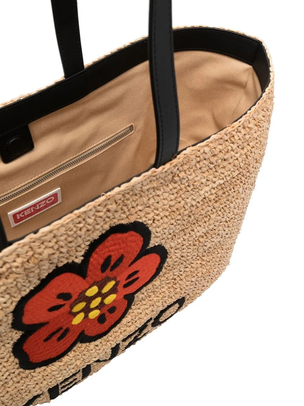 KENZO BOKE FLOWER EMBROIDERED TOTE BAG