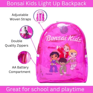 Kids and Toddlers Pink and Green Light up Backpacks - Boys - Girls