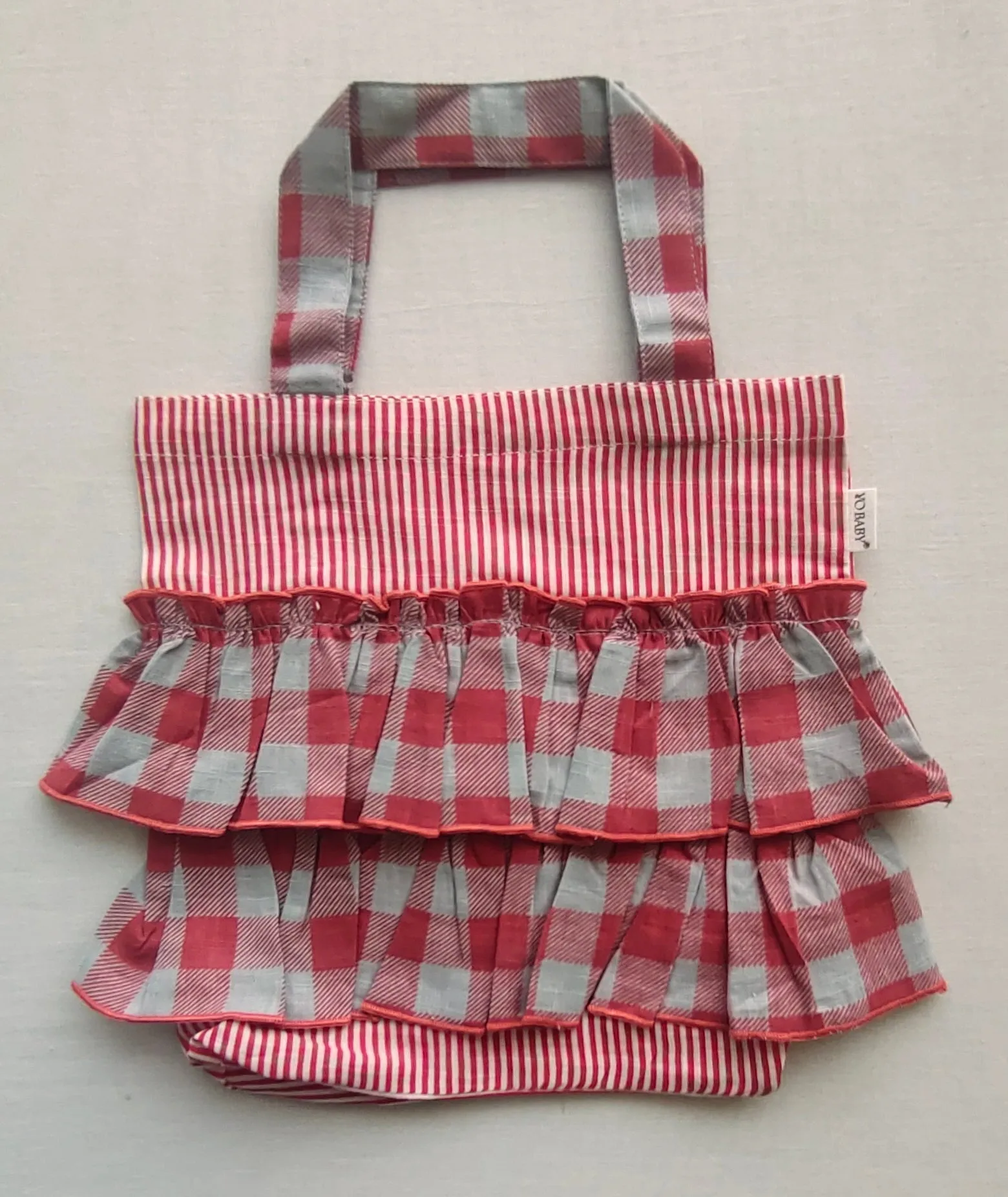 Kids' Ruffle Tote Bag with Cotton Ruffle Design