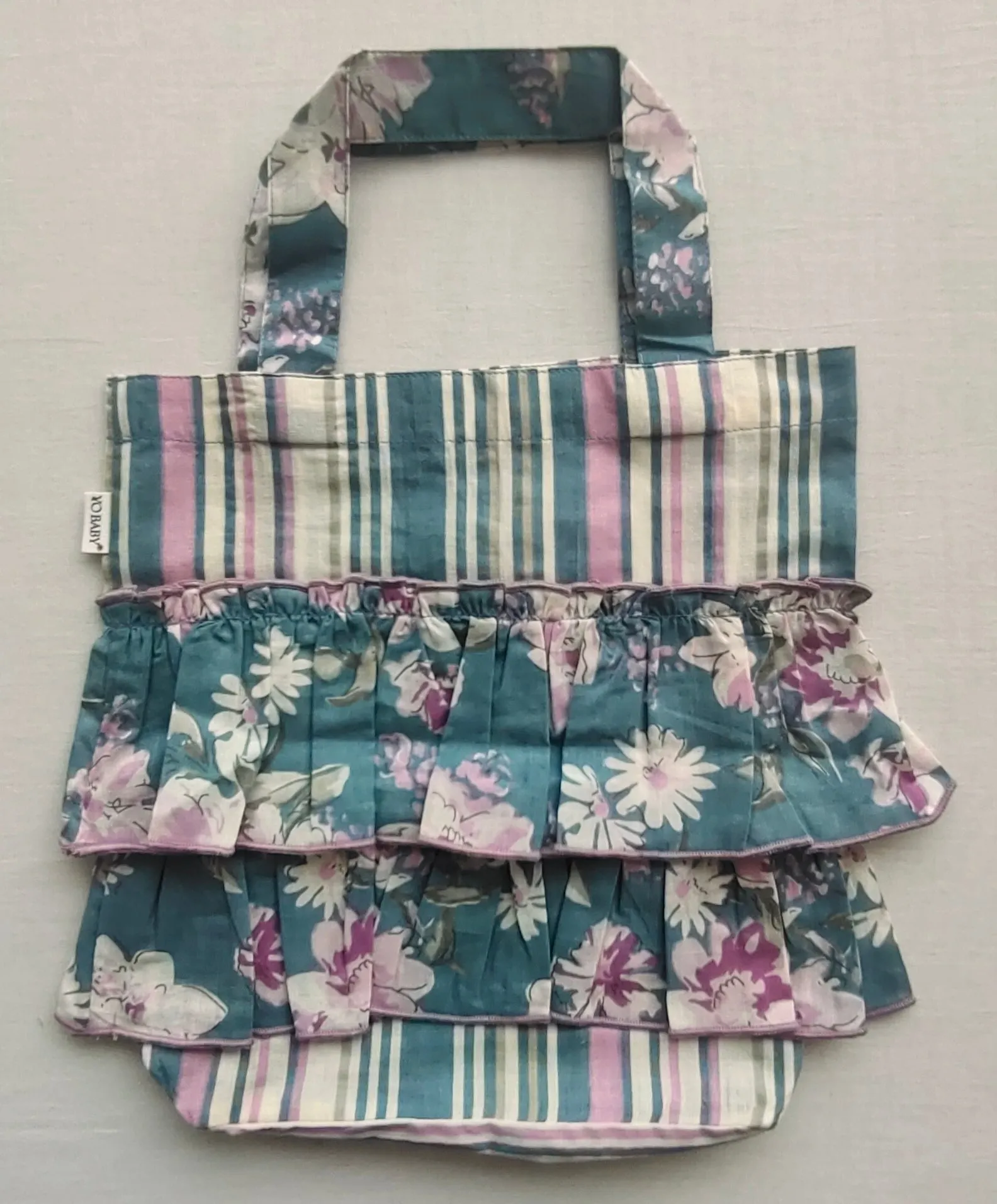 Kids' Ruffle Tote Bag with Cotton Ruffle Design