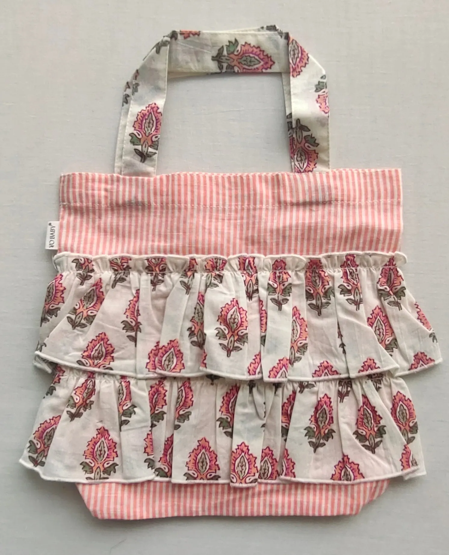 Kids' Ruffle Tote Bag with Cotton Ruffle Design