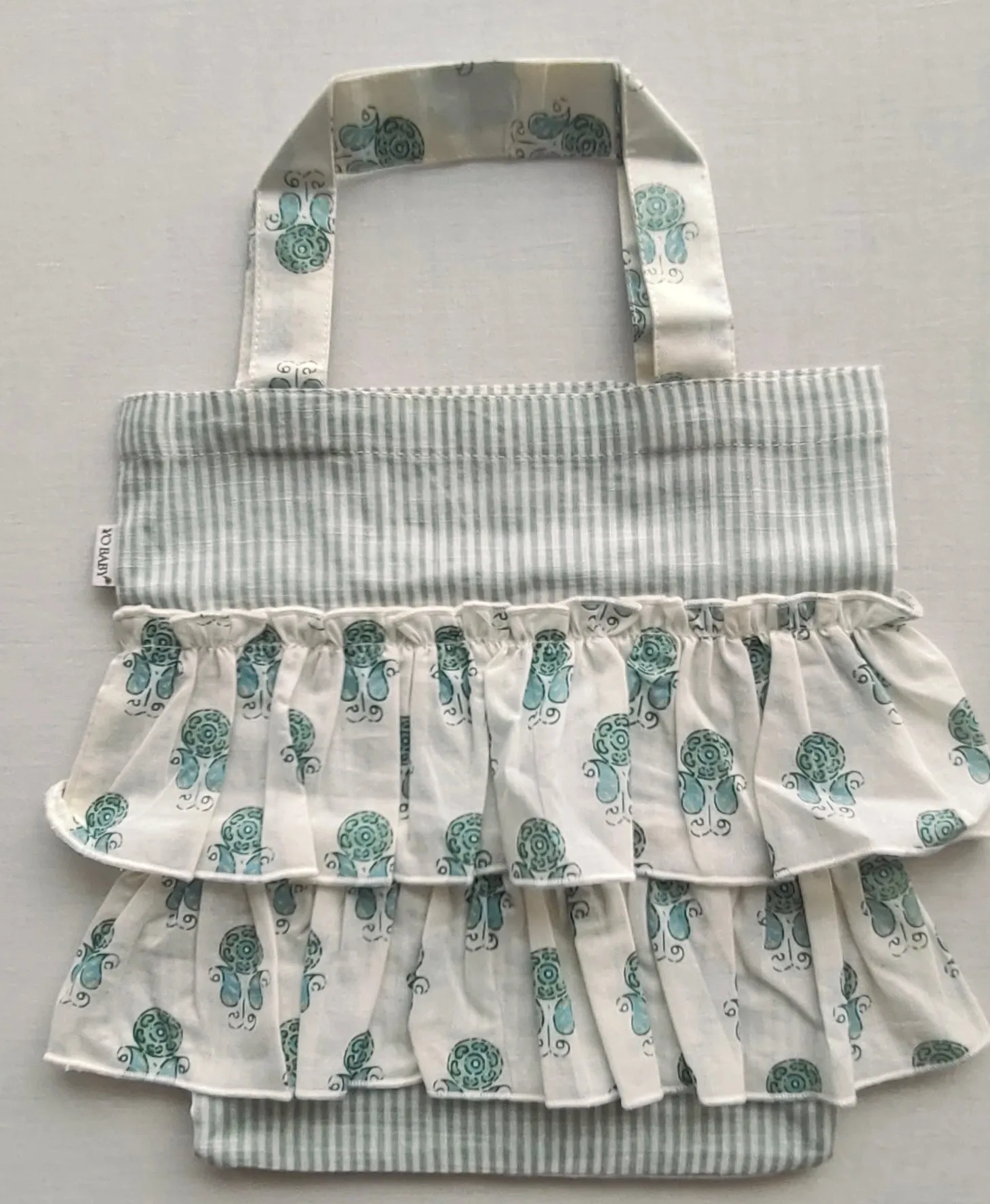 Kids' Ruffle Tote Bag with Cotton Ruffle Design