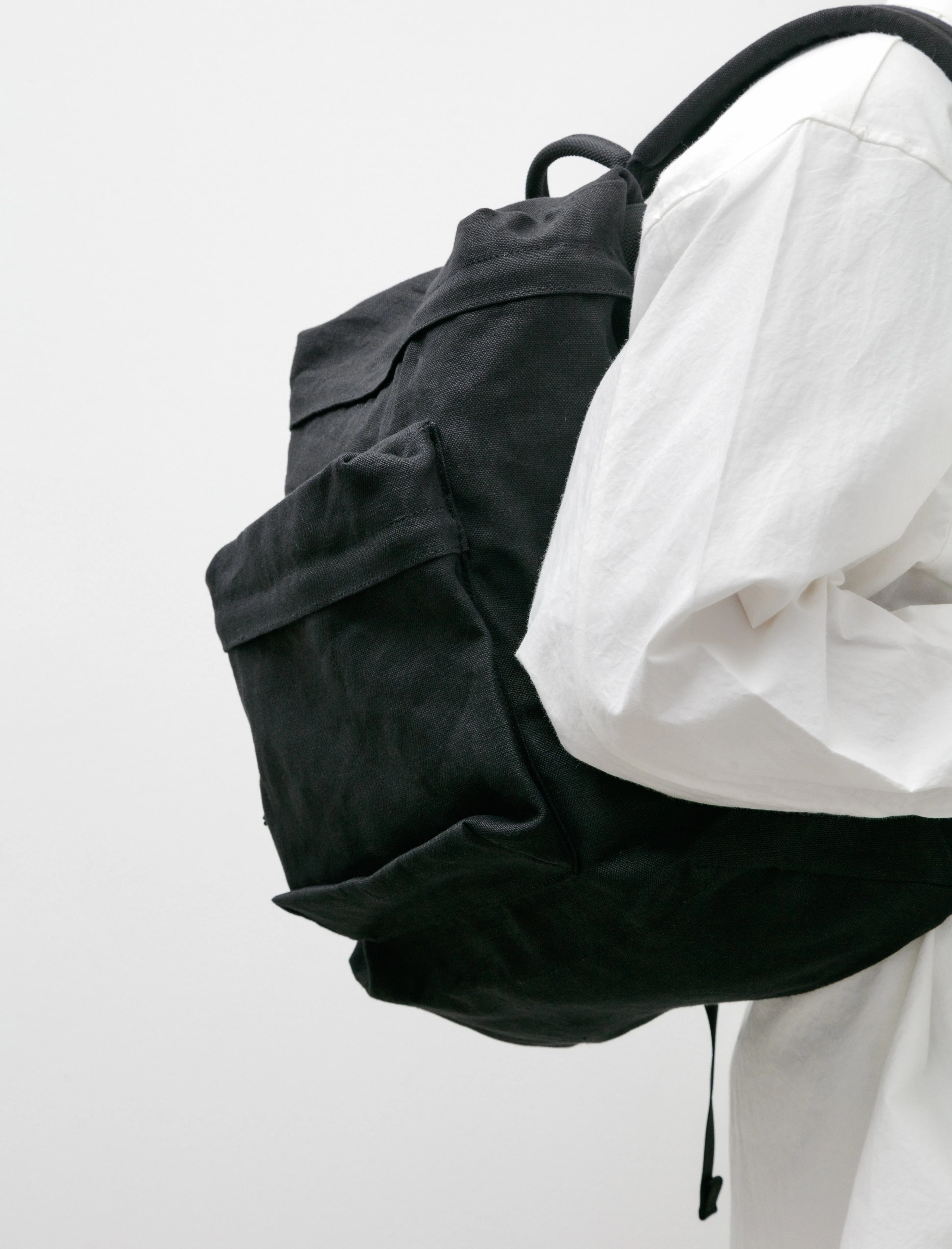 Linen Backpack TF Medium Black