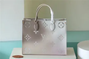 LV Onthego MM Tote Bag In Monogram Canvas Sunset Kaki For Women 13.8in/35cm LV M20510