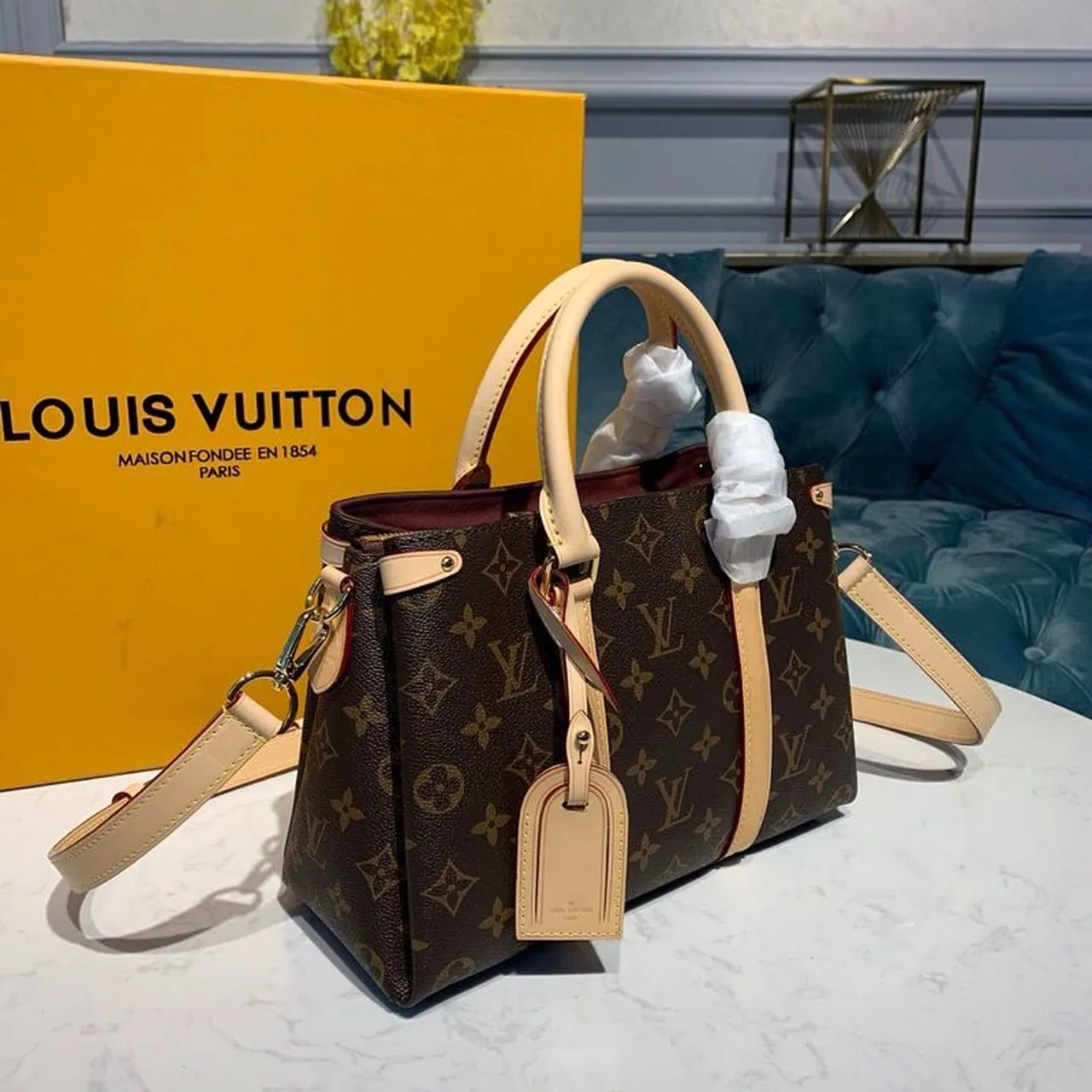 LV Open BB Bag 27cm Monogram Canvas Spring/Summer Collection M44576 Brown