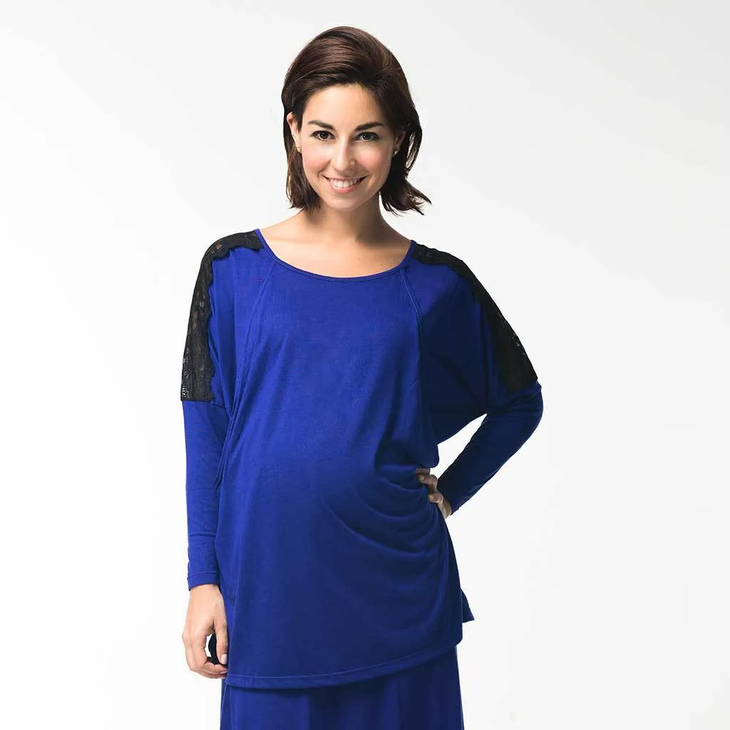 Maddie Maternity Top Indigo