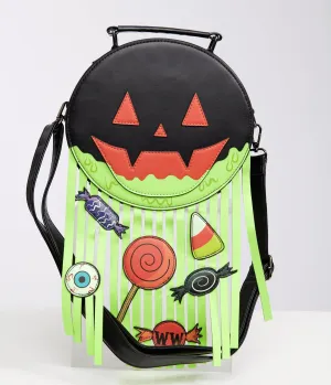 Mini Pumpkin Neon Green Barf Bag