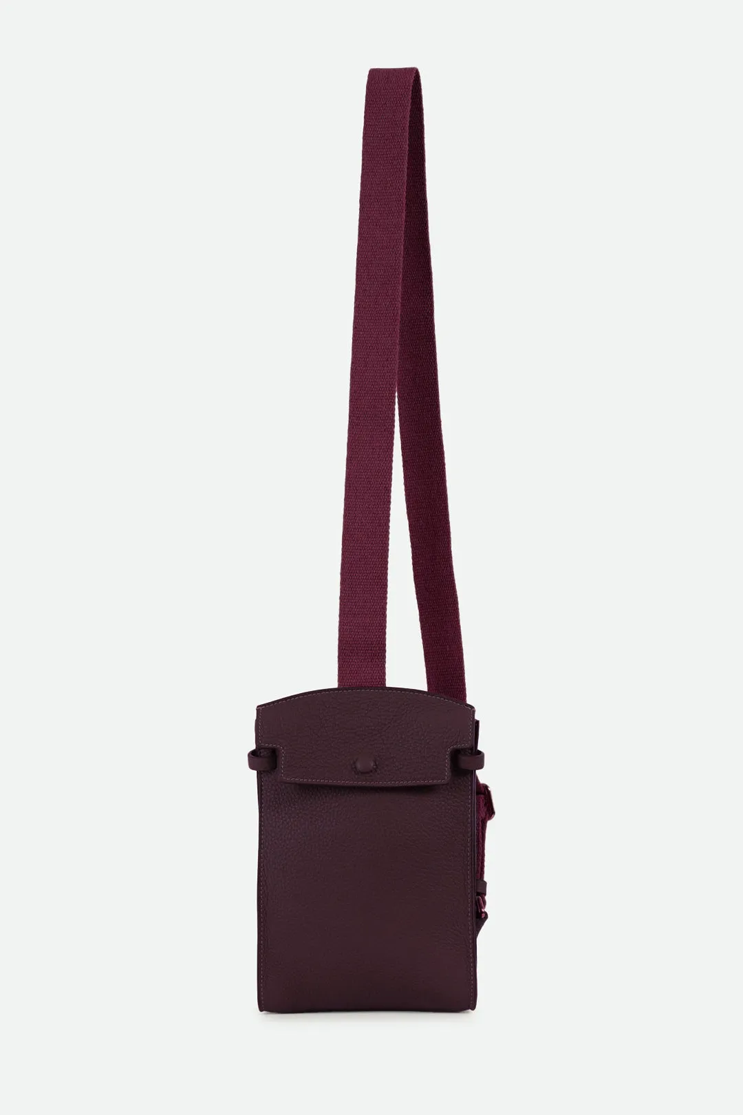 MONZA ITALIAN LEATHER CROSSBODY IN BORDEAUX WINE