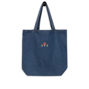 Mushrooms Denim Tote Bag