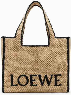 NATURAL  FONT LARGE TOTE BAG