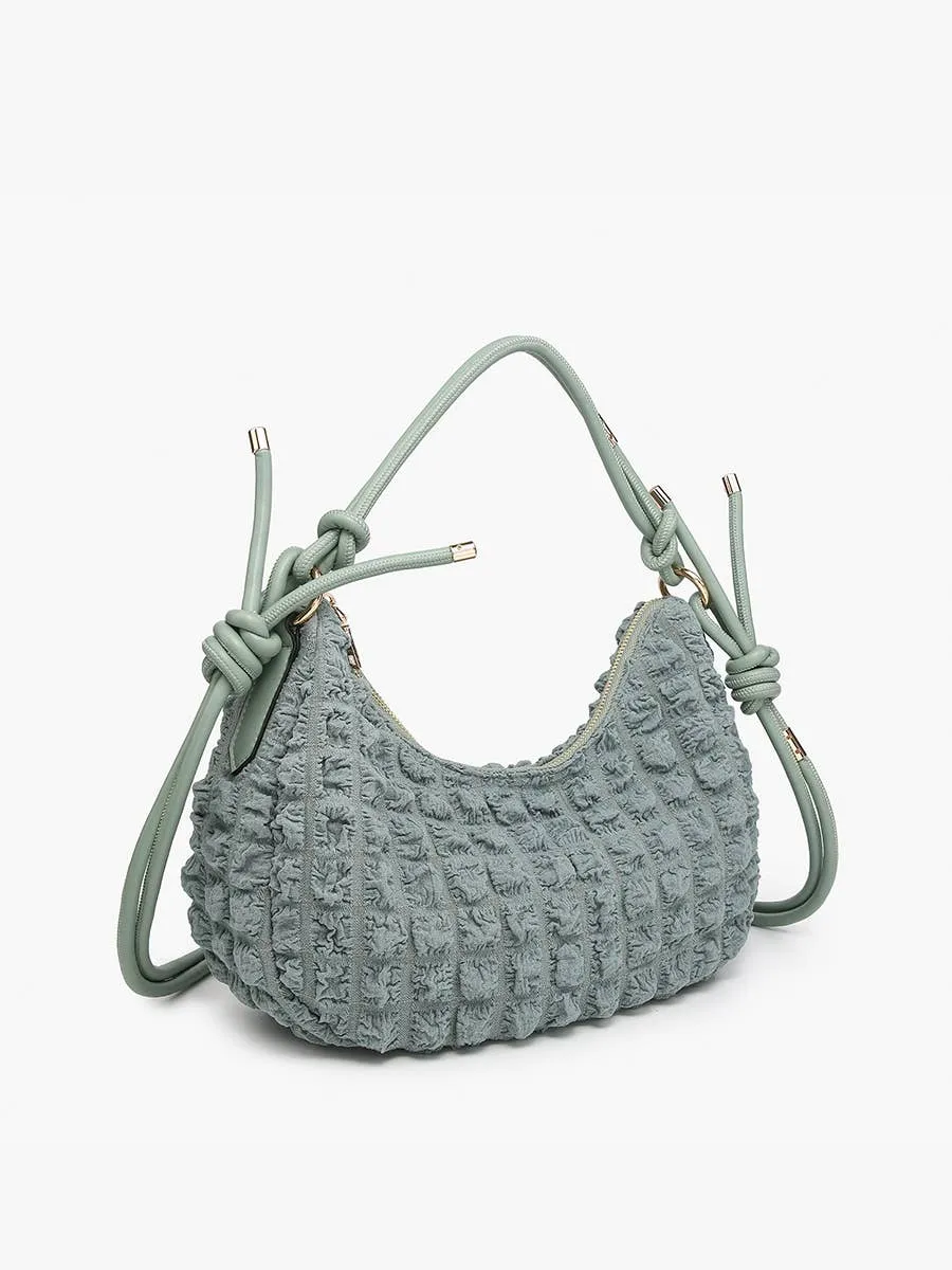 Nelly Quilted Puffy Shoulder Bag w/ Knotted Strap