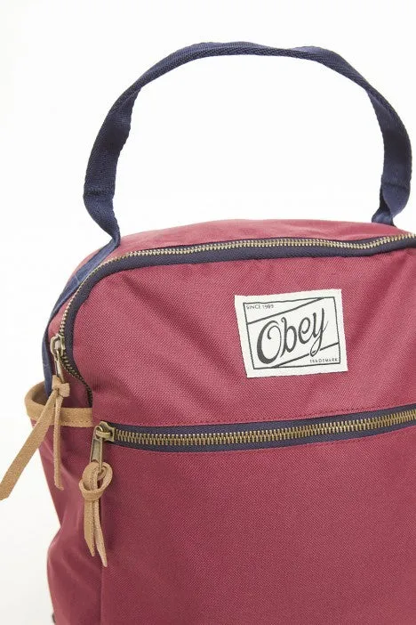 OBEY - Bad Lands Backpack, Burgundy