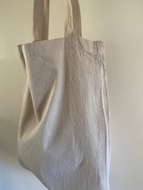 Pale Grey Cotton Tote Bag