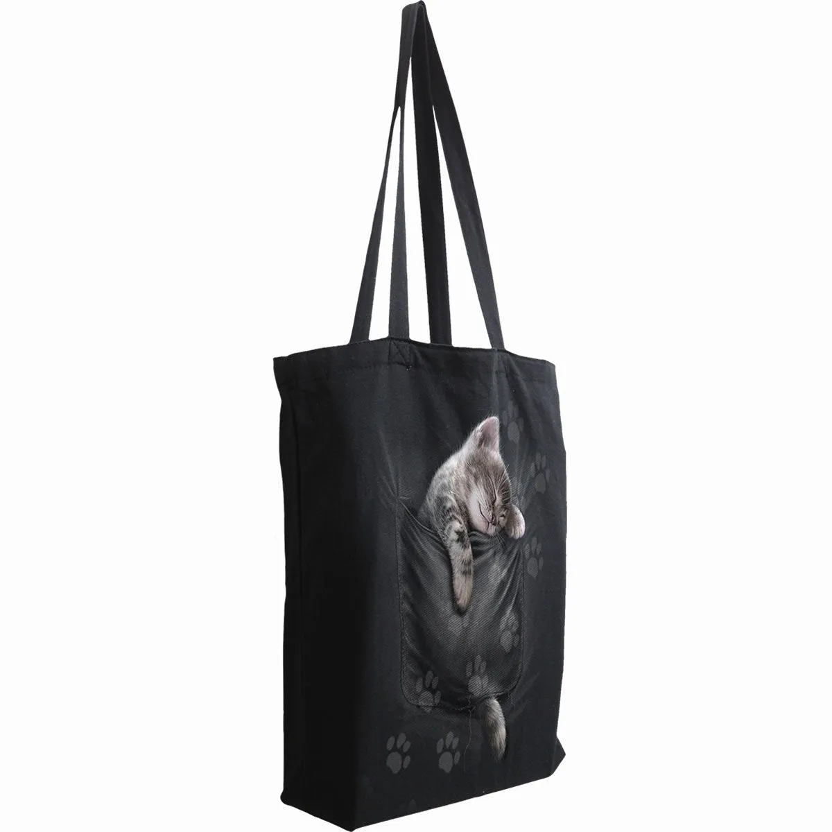 POCKET KITTEN - Bag 4 Life - Canvas 80z Long Handle Tote Bag