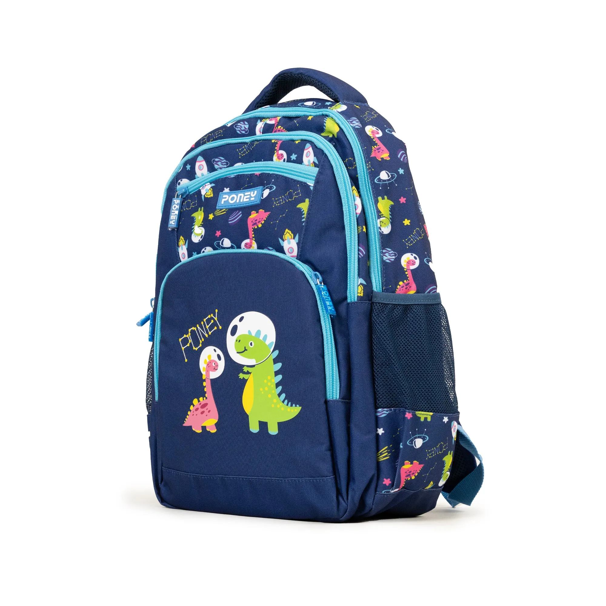 Poney Boys Navy Dino In Space 16" Backpack KB029