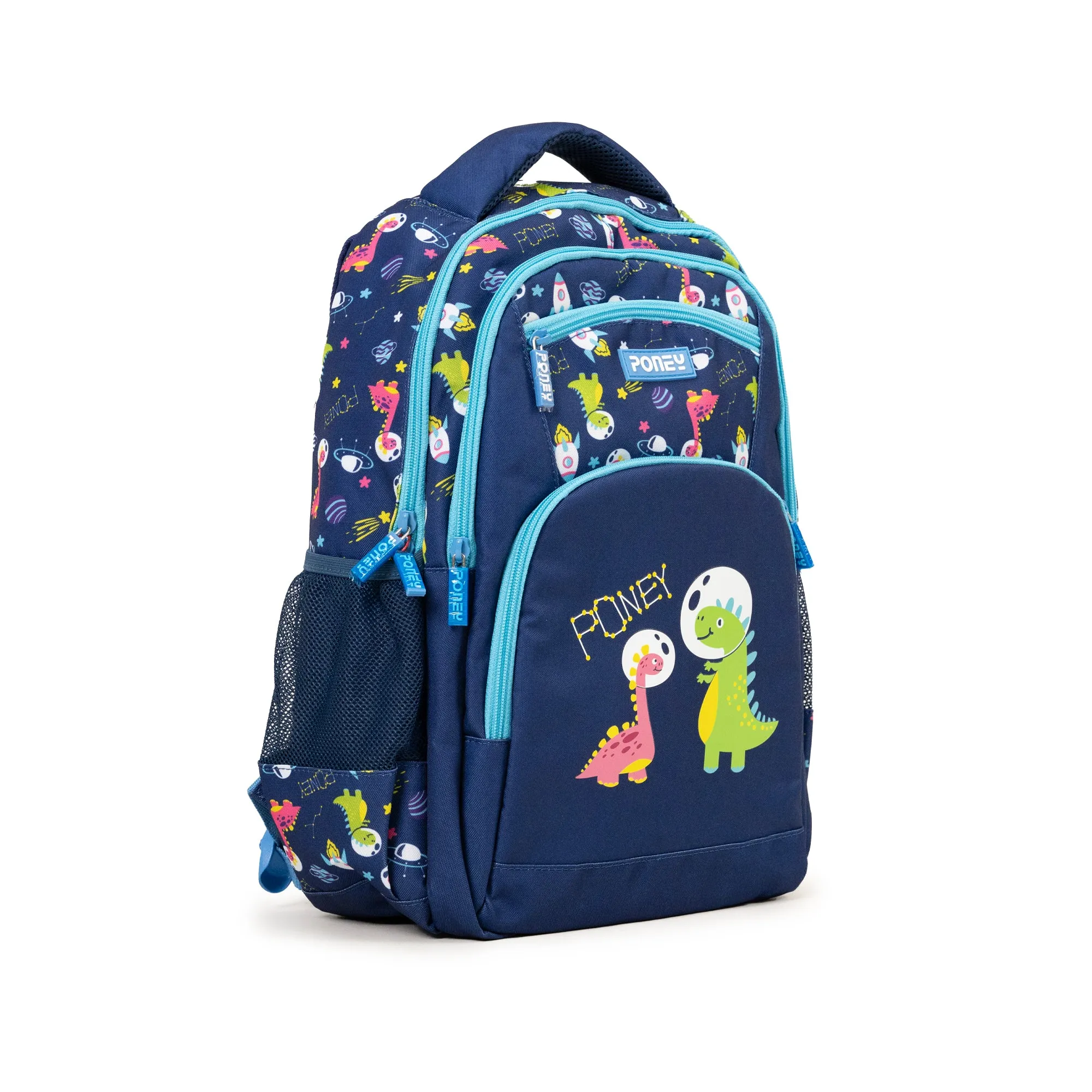 Poney Boys Navy Dino In Space 16" Backpack KB029