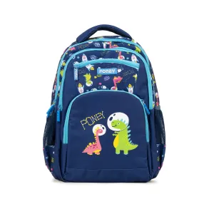 Poney Boys Navy Dino In Space 16" Backpack KB029