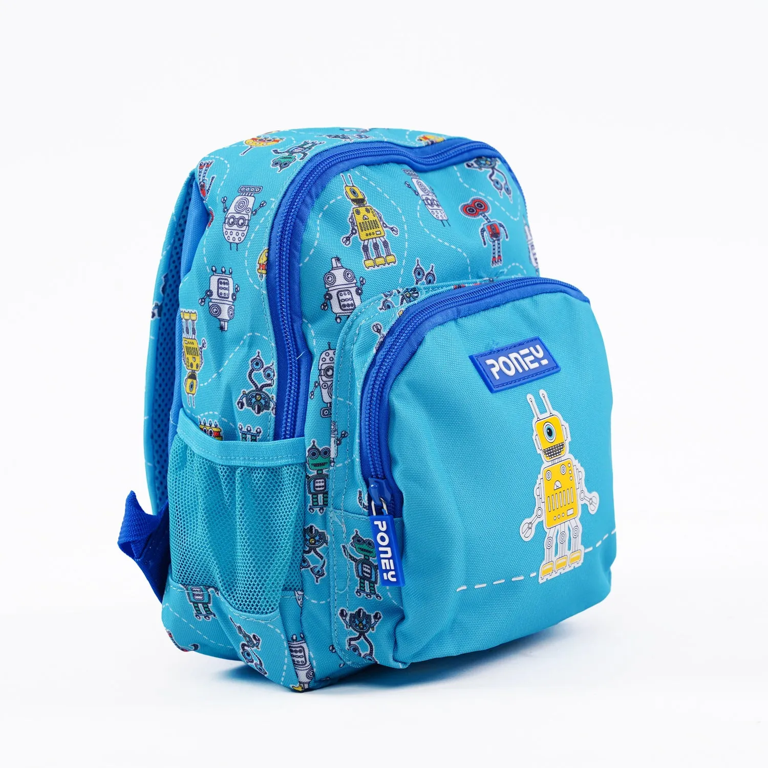 Poney Boys Turquoise Robot Friends 10" Backpack TB023