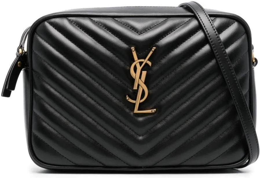 QUILTED BLACK LEATHER YSL BAG