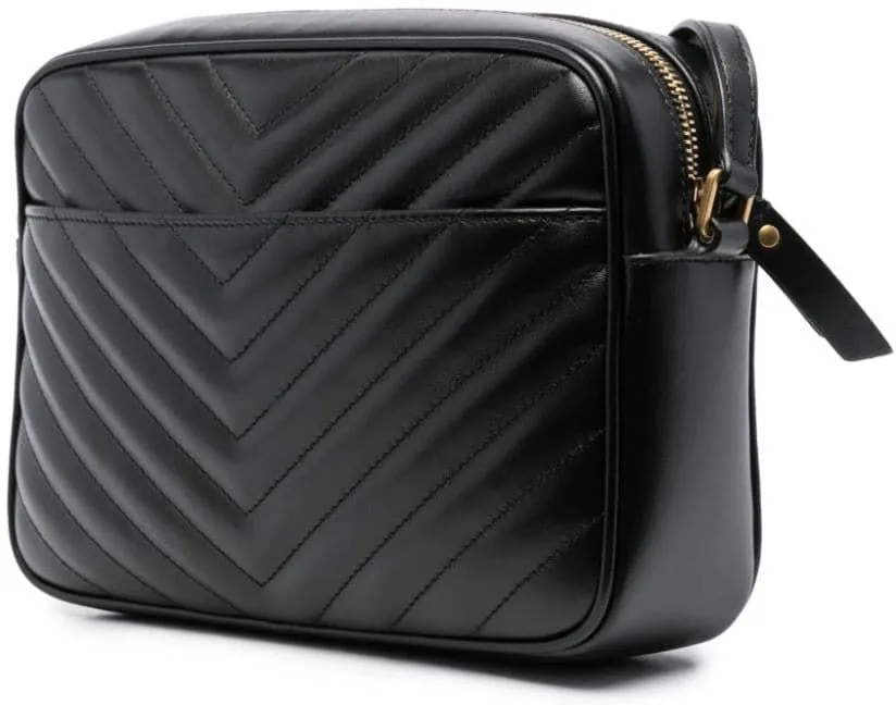 QUILTED BLACK LEATHER YSL BAG