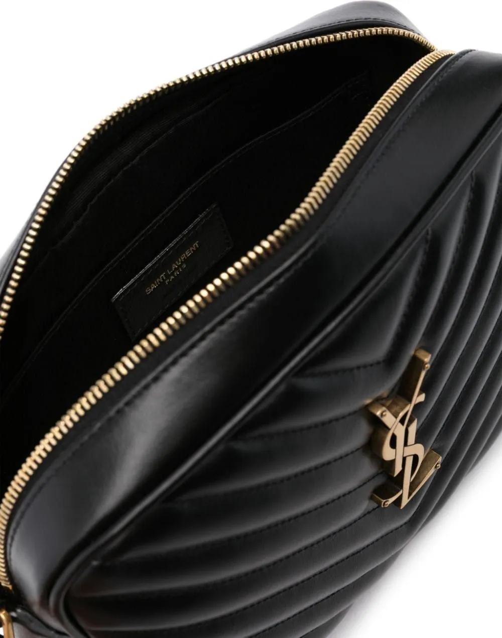 QUILTED BLACK LEATHER YSL BAG