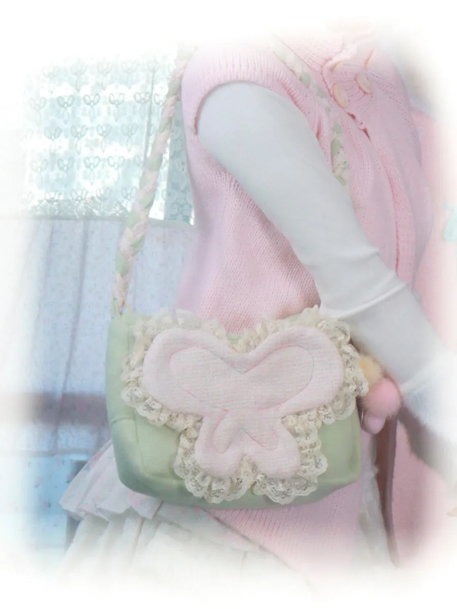 [Rose Island] Spring Butterfly Zipper Shoulder Bag