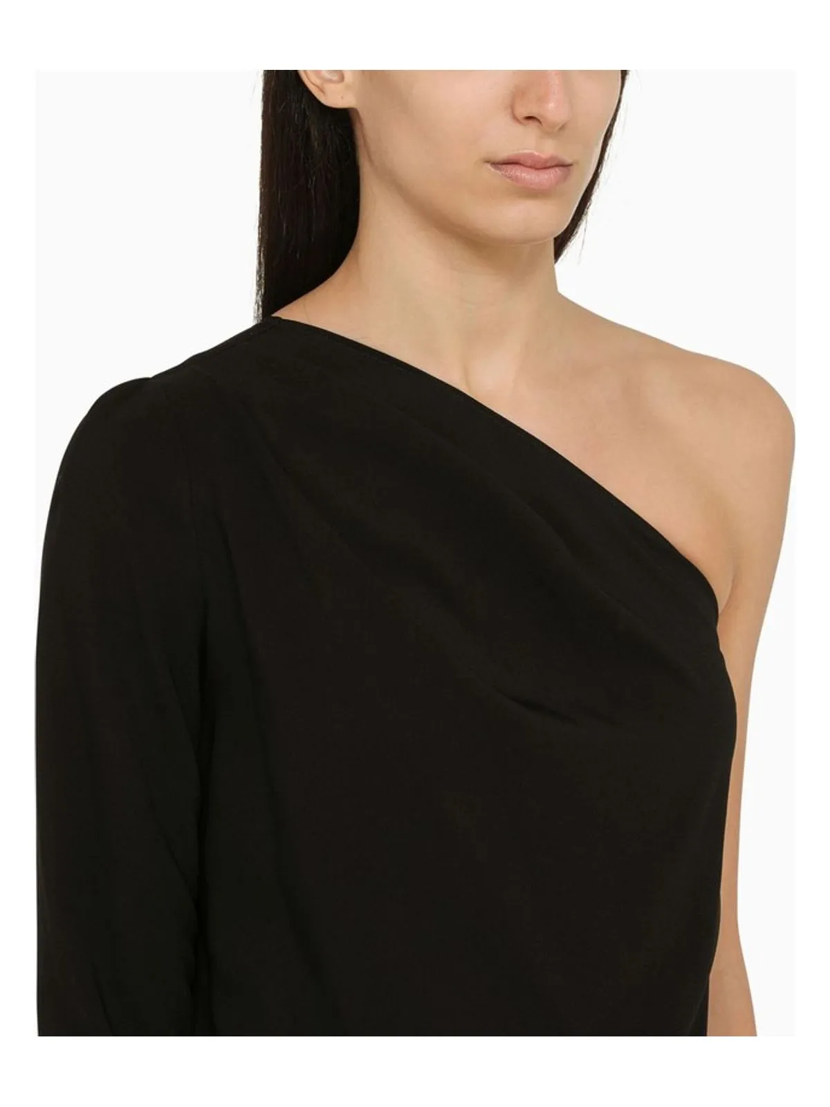 SHORT BLACK ONE-SHOULDER DRESS