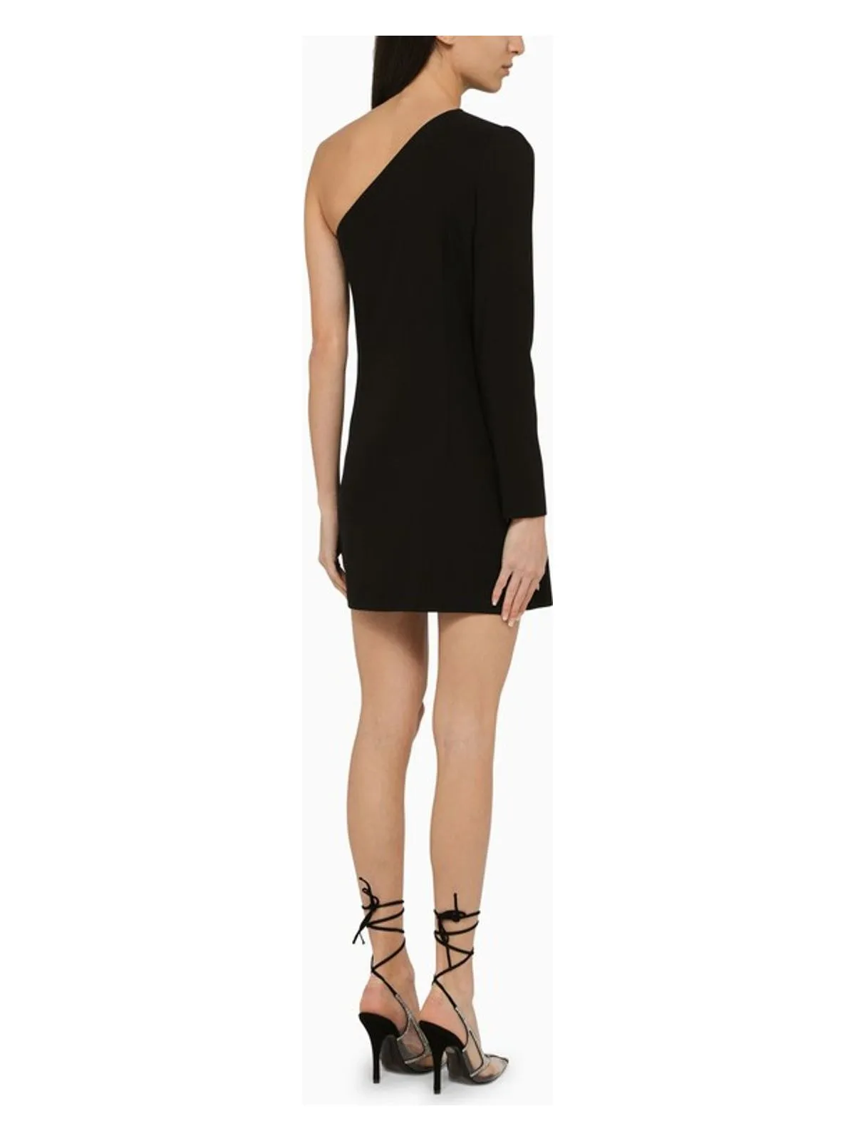 SHORT BLACK ONE-SHOULDER DRESS