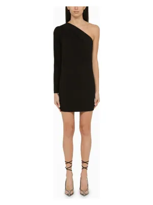 SHORT BLACK ONE-SHOULDER DRESS