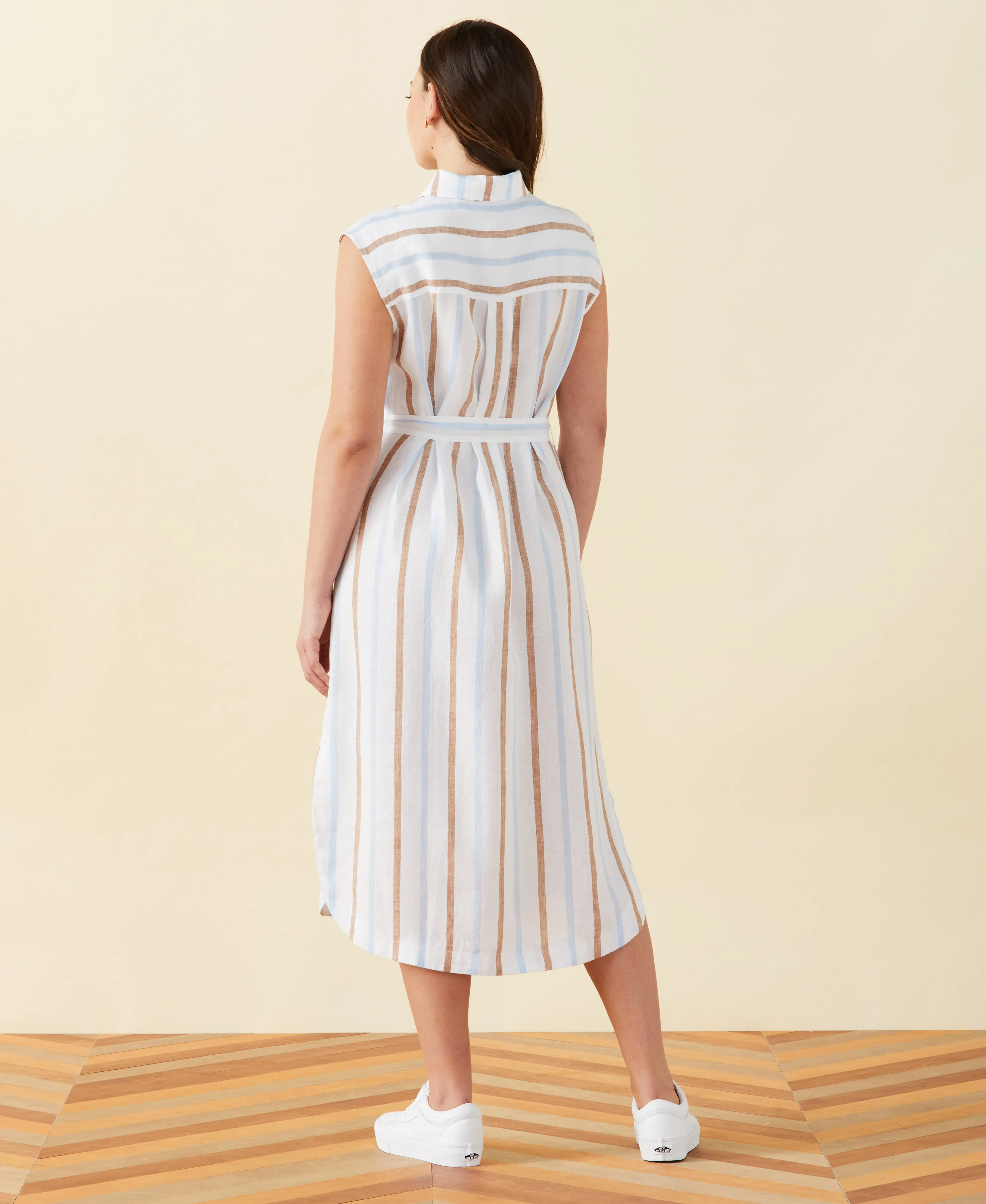 Stripe Linen Shirtdress