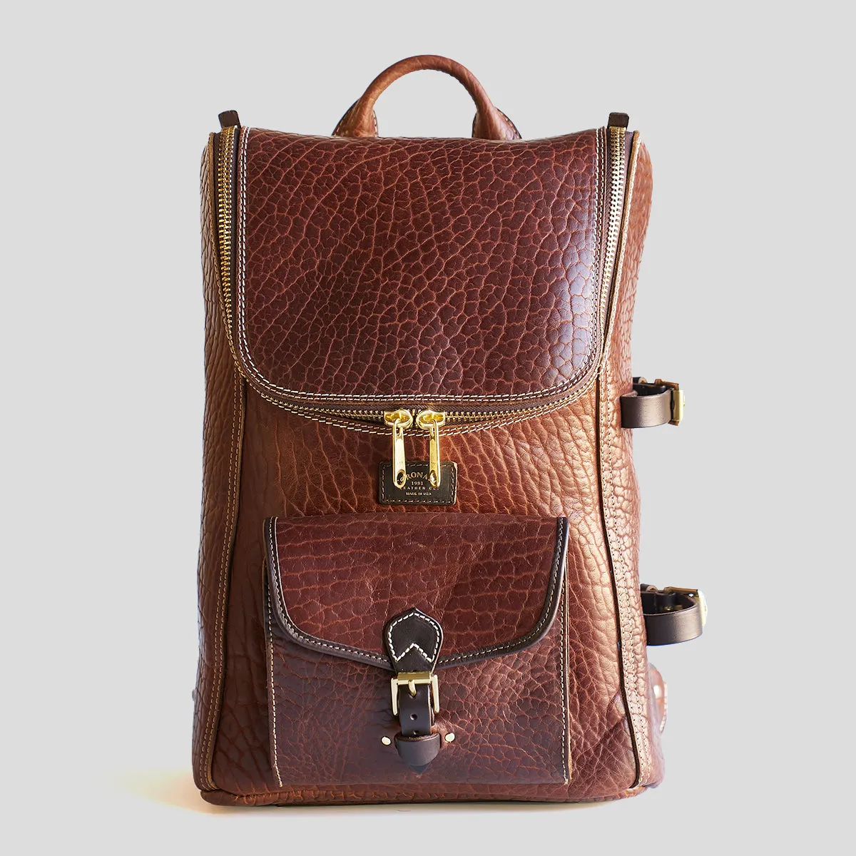 Top-Zip Bison Backpack No. 750 | Walnut