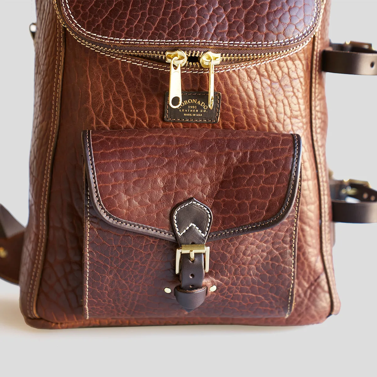 Top-Zip Bison Backpack No. 750 | Walnut